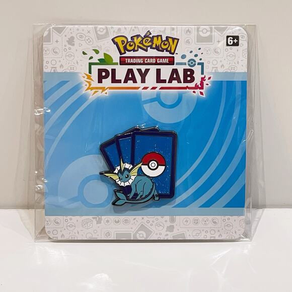 NEW Official Pokemon TCG Play Lab Vaporeon Eevee Pin NAIC 2024 NewOrleans Sealed - Picture 1 of 7